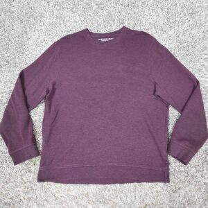 Mizzen + Main Performance Sweatshirt Mens Medium Burgundy Lightweight Crew Neck